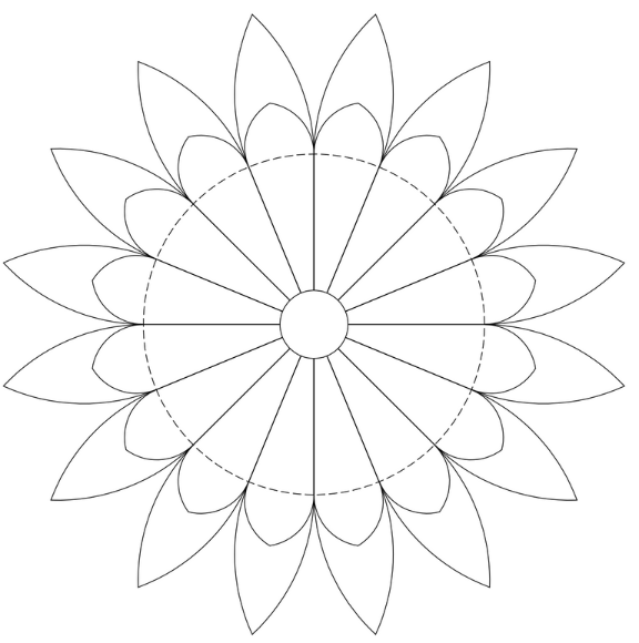 Plantilla Flor del poder
